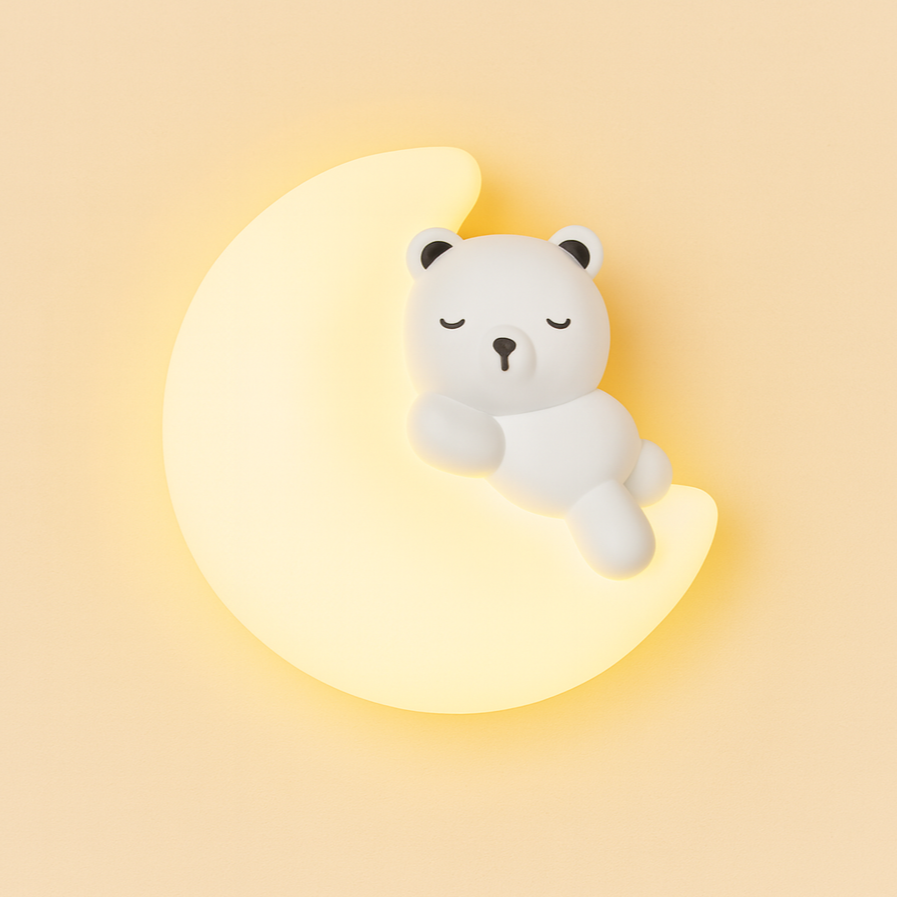 Veilleuse Murale Lune Ourson