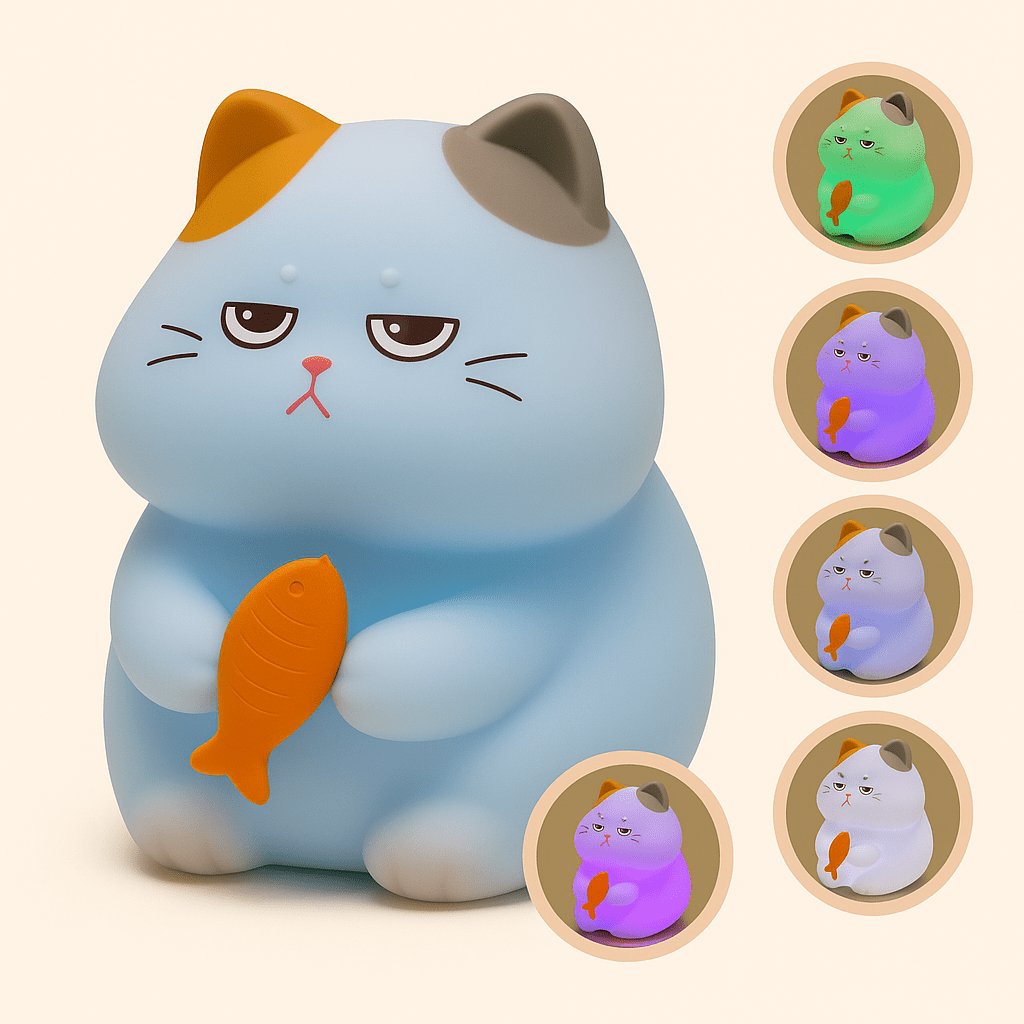 Veilleuse Chat Multicolore