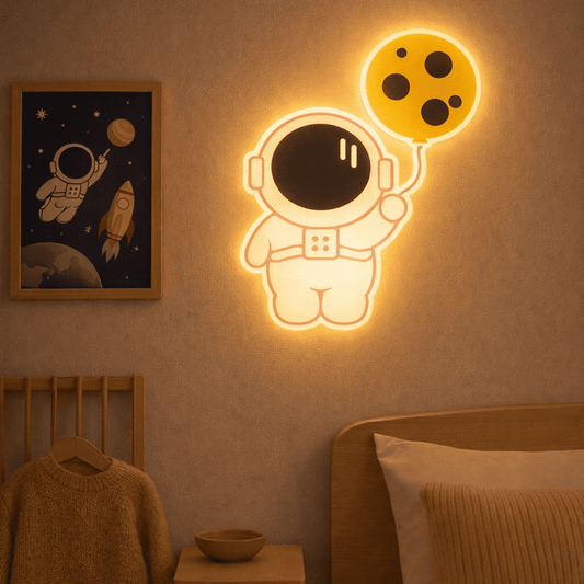 Veilleuse Bébé Astronaute Murale