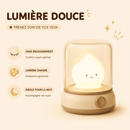 Lampe veilleuse enfant beige lumière chaude et douce - mylumiz.com