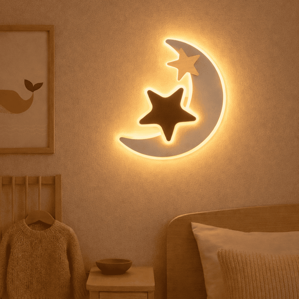 Veilleuse Murale Lune Bleue 