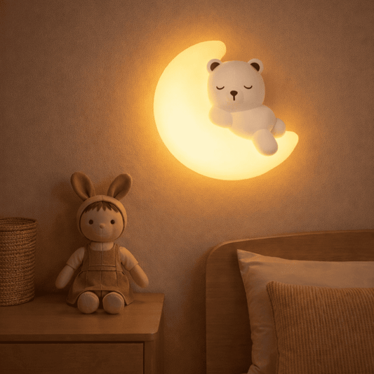 Veilleuse Murale Lune Ourson