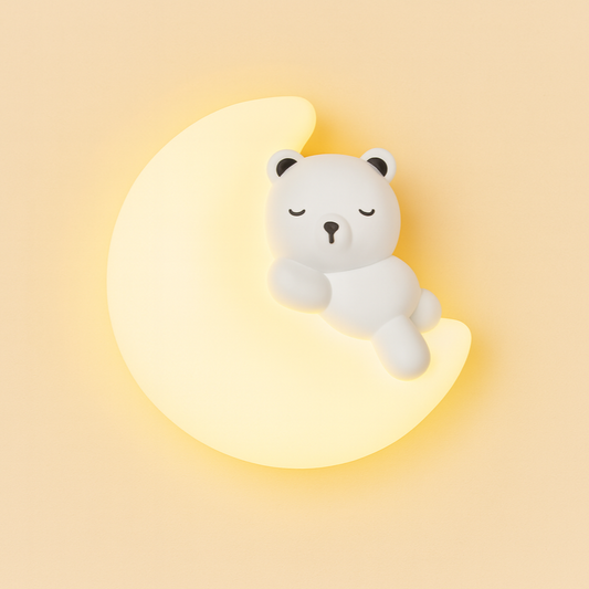 Veilleuse Murale Lune Ourson