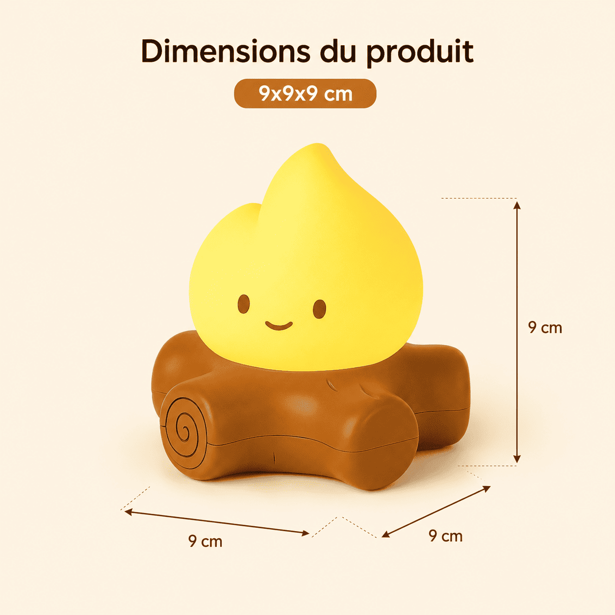 Veilleuse feu de camp avec tailles - mylumiz.com