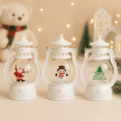 3 modèles de veilleuses lanterne de noël éteintes 