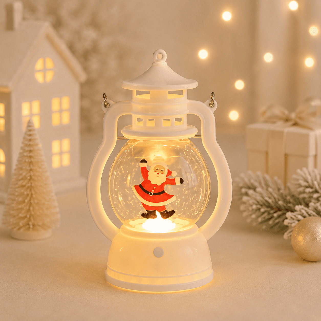Veilleuse lanterne père noël dansant 