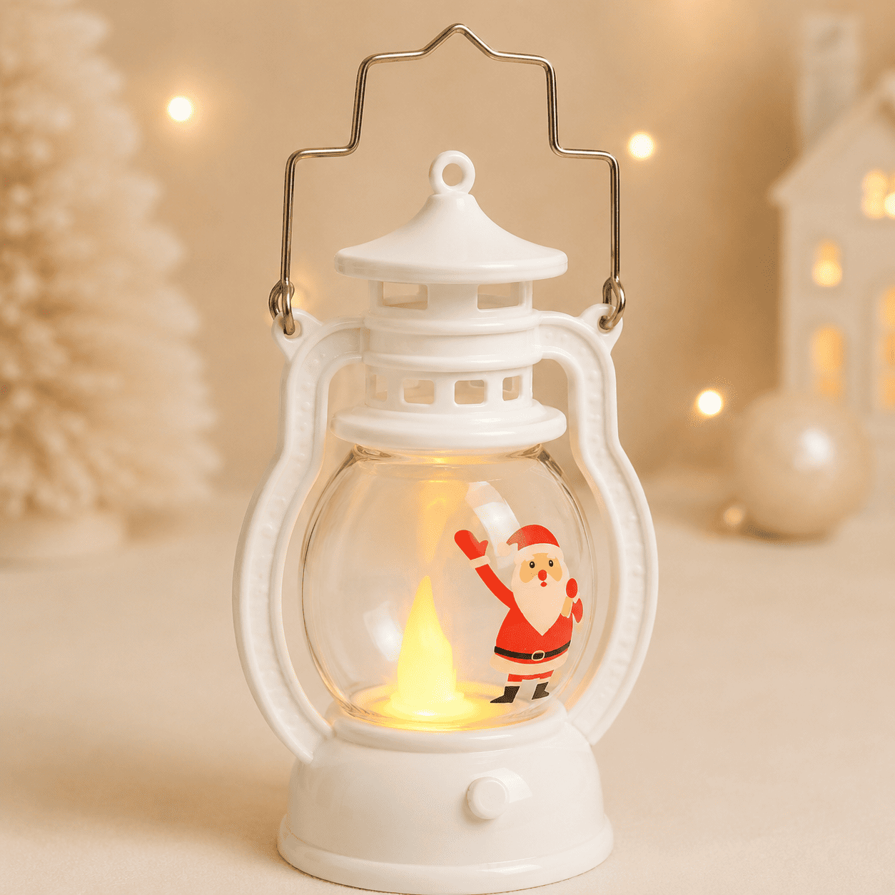 Veilleuse lanterne père noël de côté