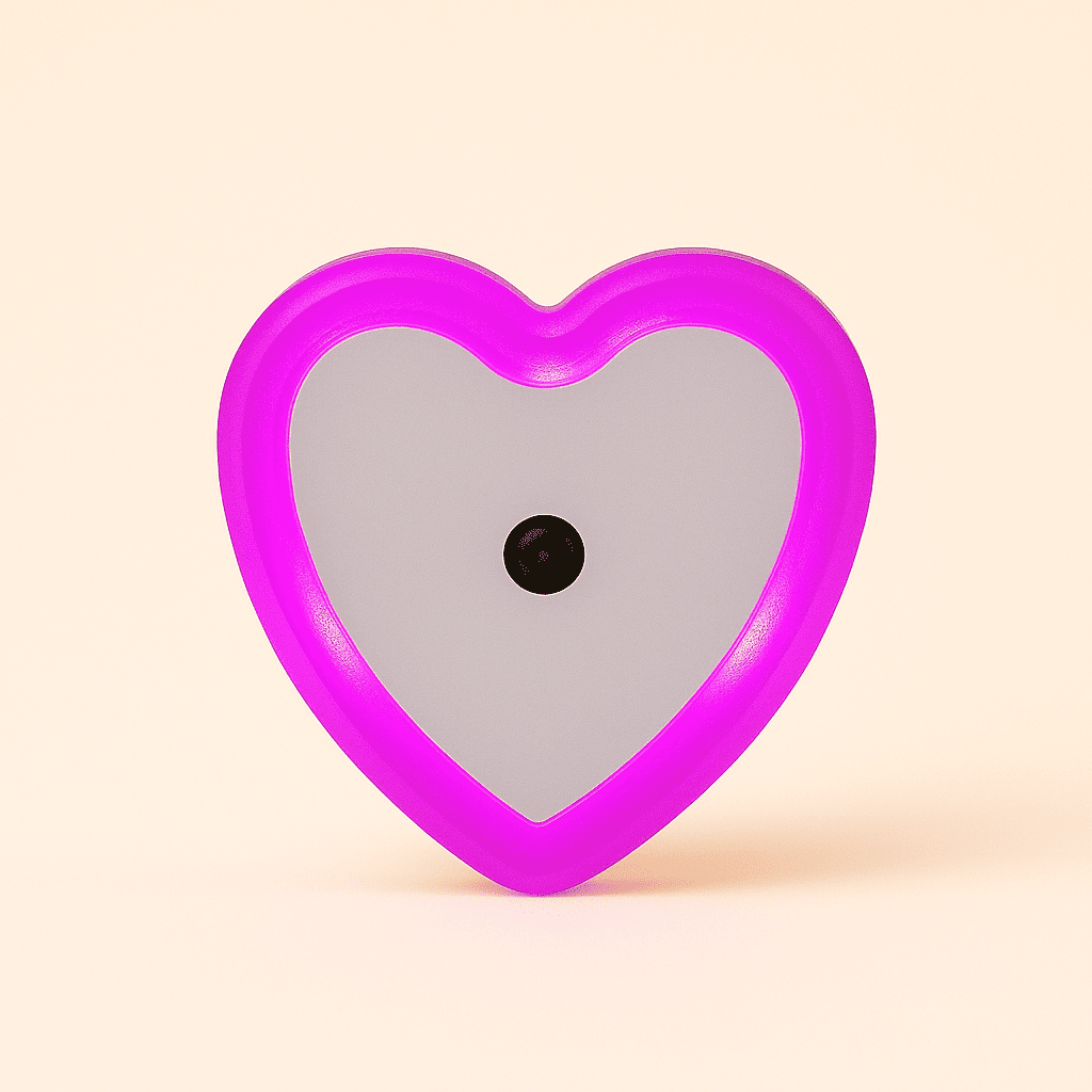 veilleuse sur prise coeur