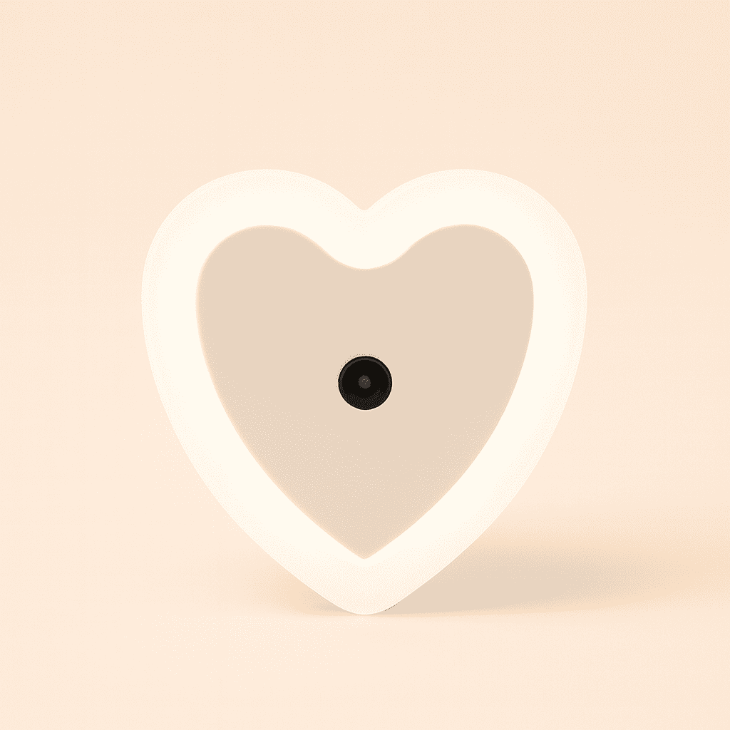 veilleuse sur prise coeur