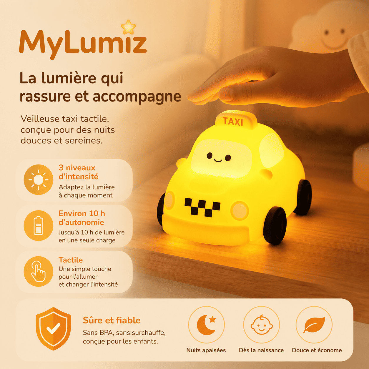 Veilleuse Voiture Taxi