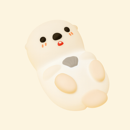 La Loutre Veilleuse sur fond beige 