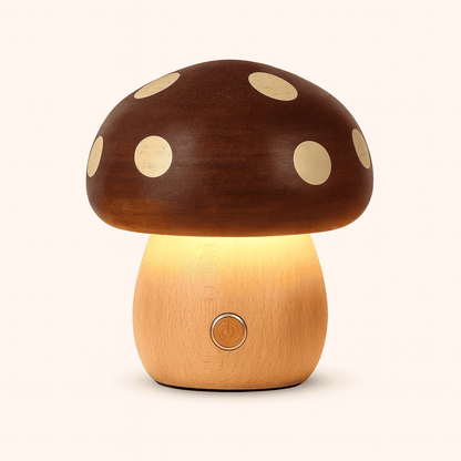 Lampe Champignon Bois