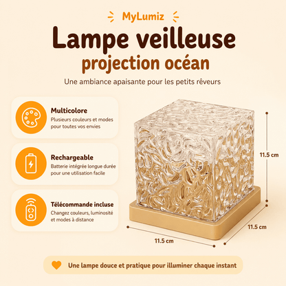 Lampe Veilleuse Projection Océan 