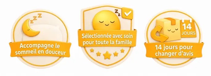 Sommeil en douceur, sélection soignée et retour sous 14 jours