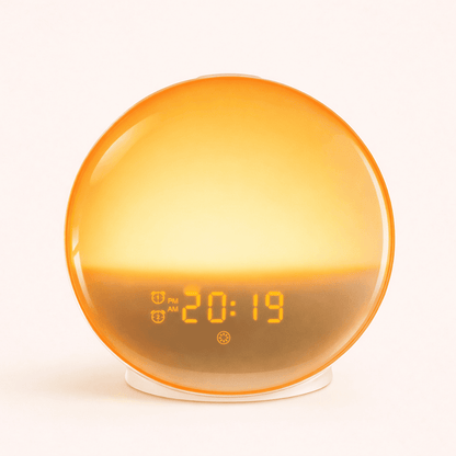 Réveil Simulateur d'aube sur fond beige