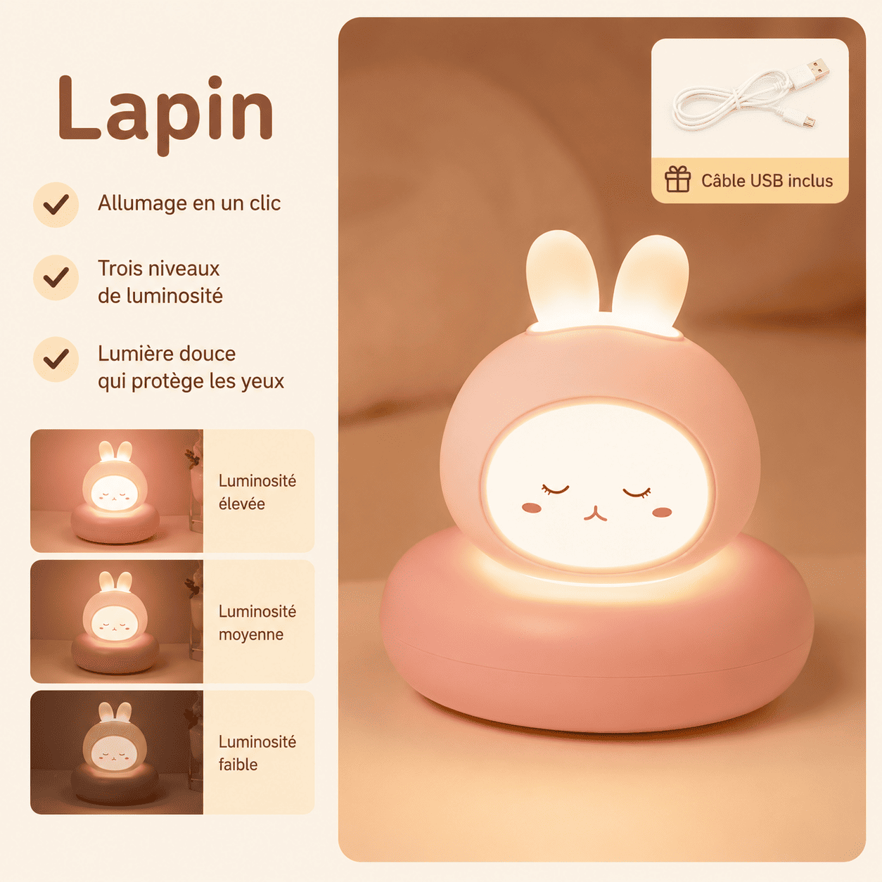 Veilleuse Allaitement Lapin