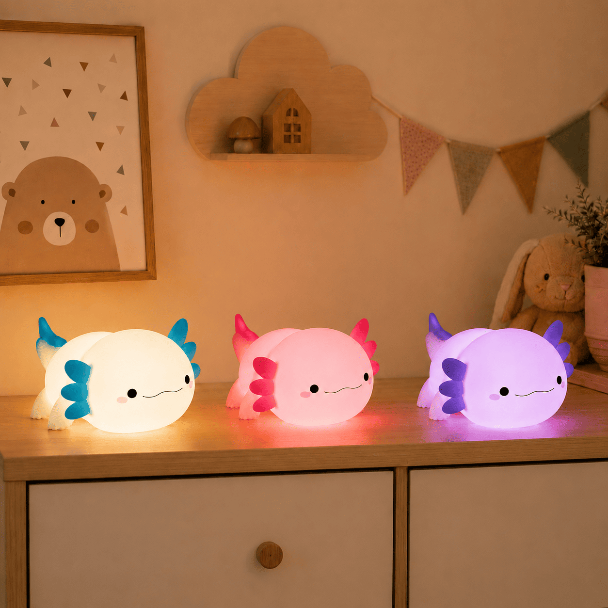 Veilleuse Axolotl