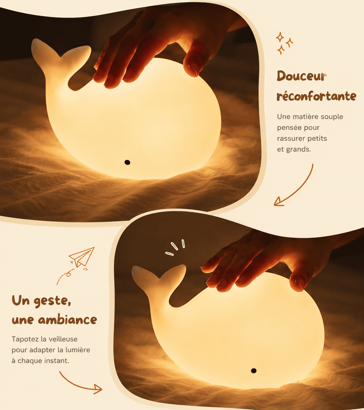 Veilleuse Baleine Blanche
