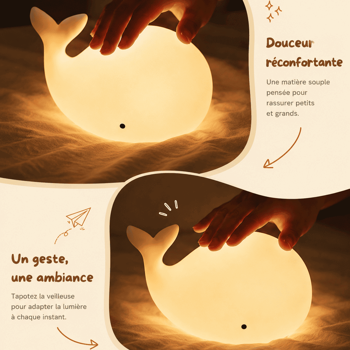 Veilleuse Baleine Blanche