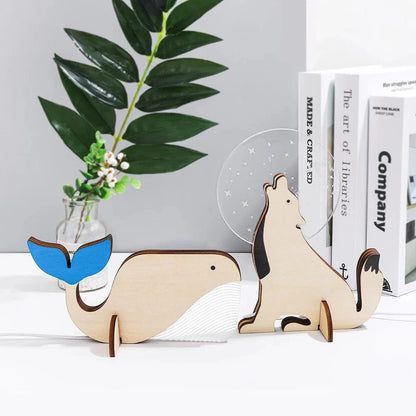 Veilleuse Baleine Bois