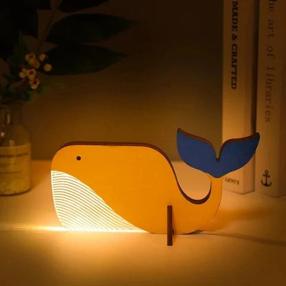 Veilleuse Baleine Bois