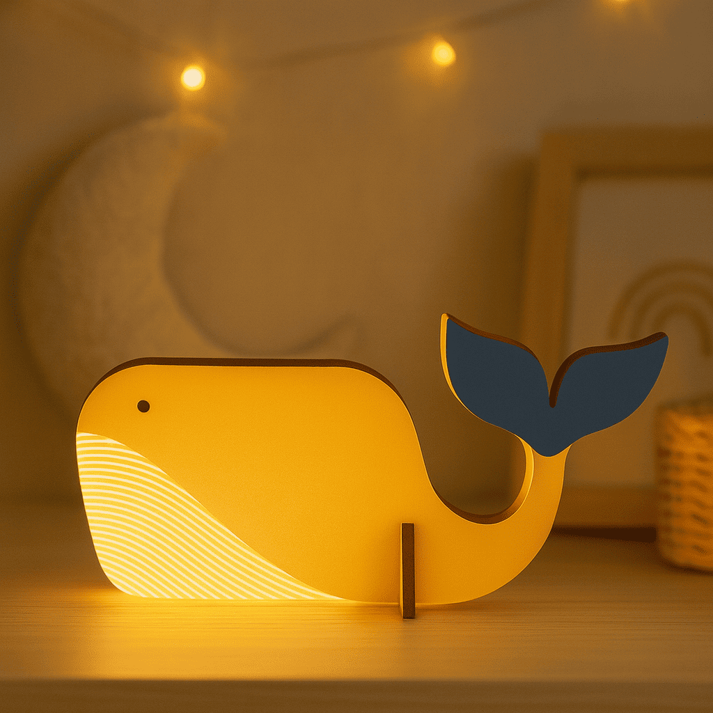 Veilleuse Baleine Bois