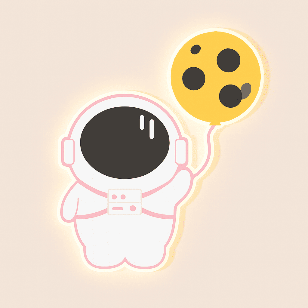 Veilleuse Bébé Astronaute Murale