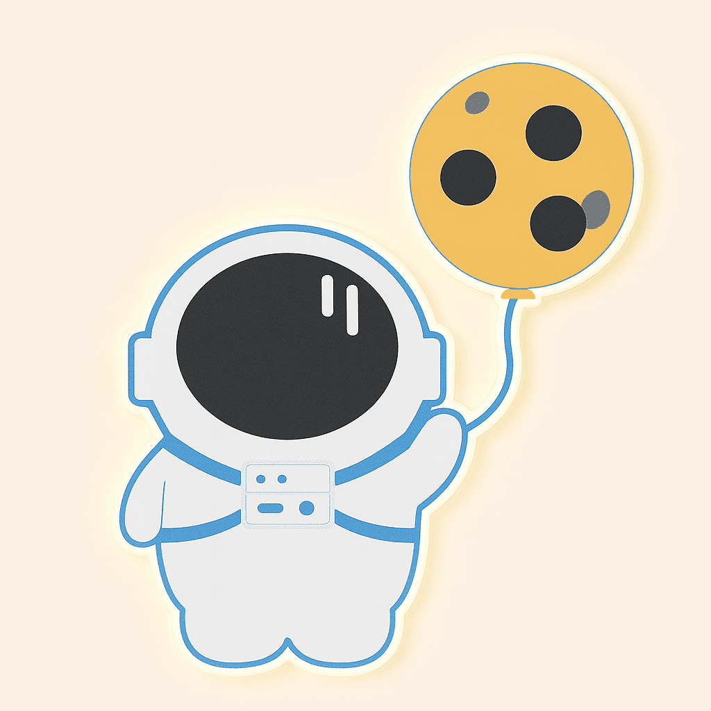 Veilleuse Bébé Astronaute Murale