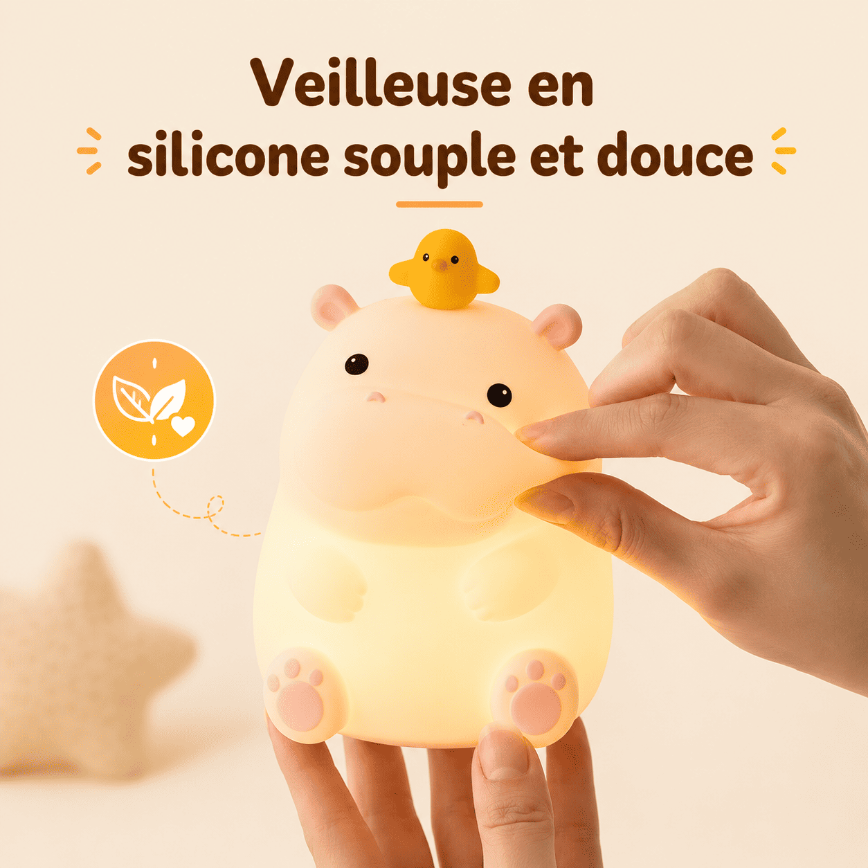 Veilleuse Bébé Hippopotame
