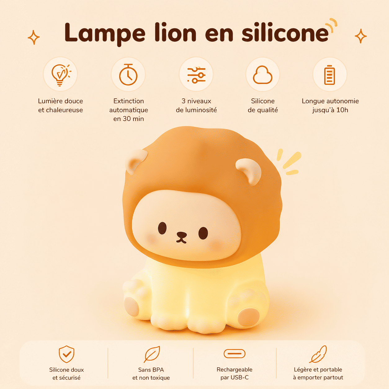 Veilleuse Bébé Lion