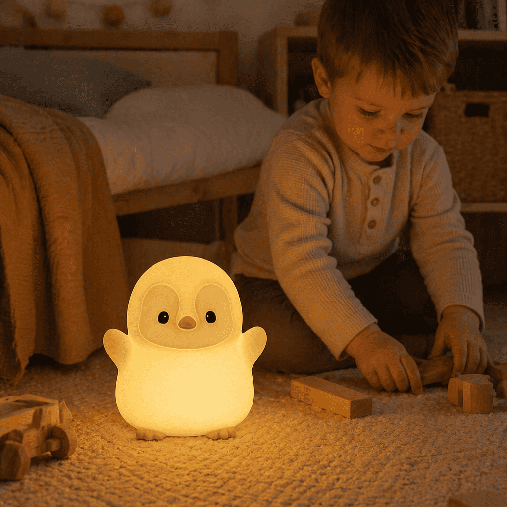 Veilleuse bébé pingouin