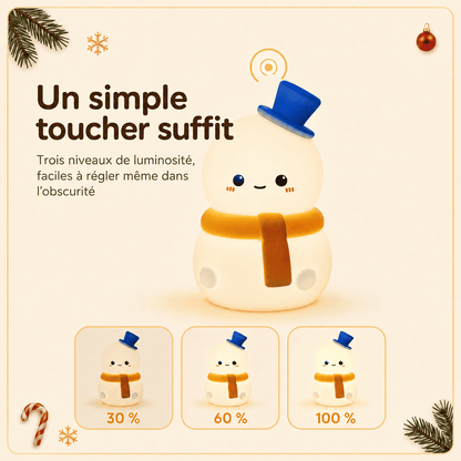 Veilleuse de Noël diffusant une lumière blanc chaud