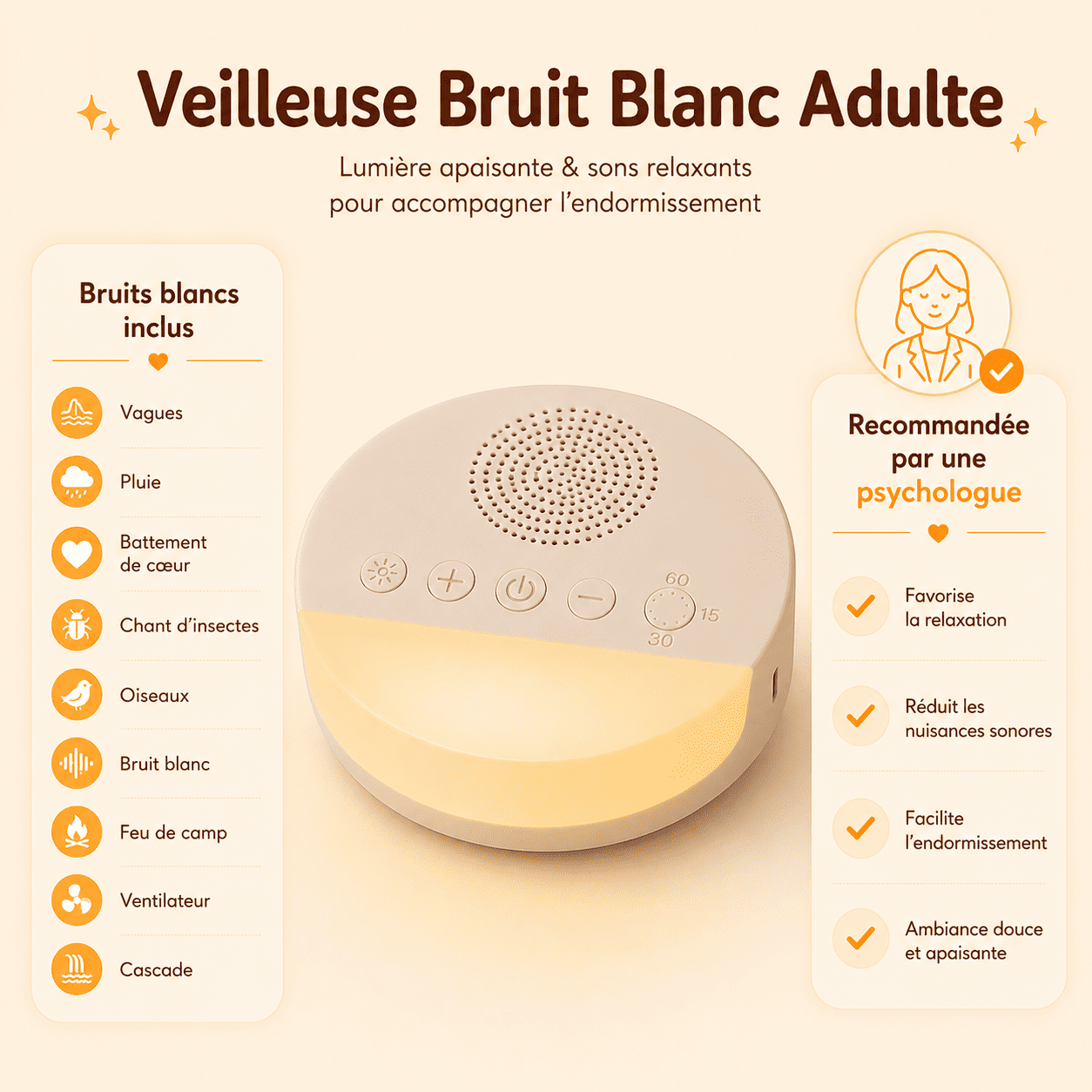 Veilleuse Bruit Blanc Adulte