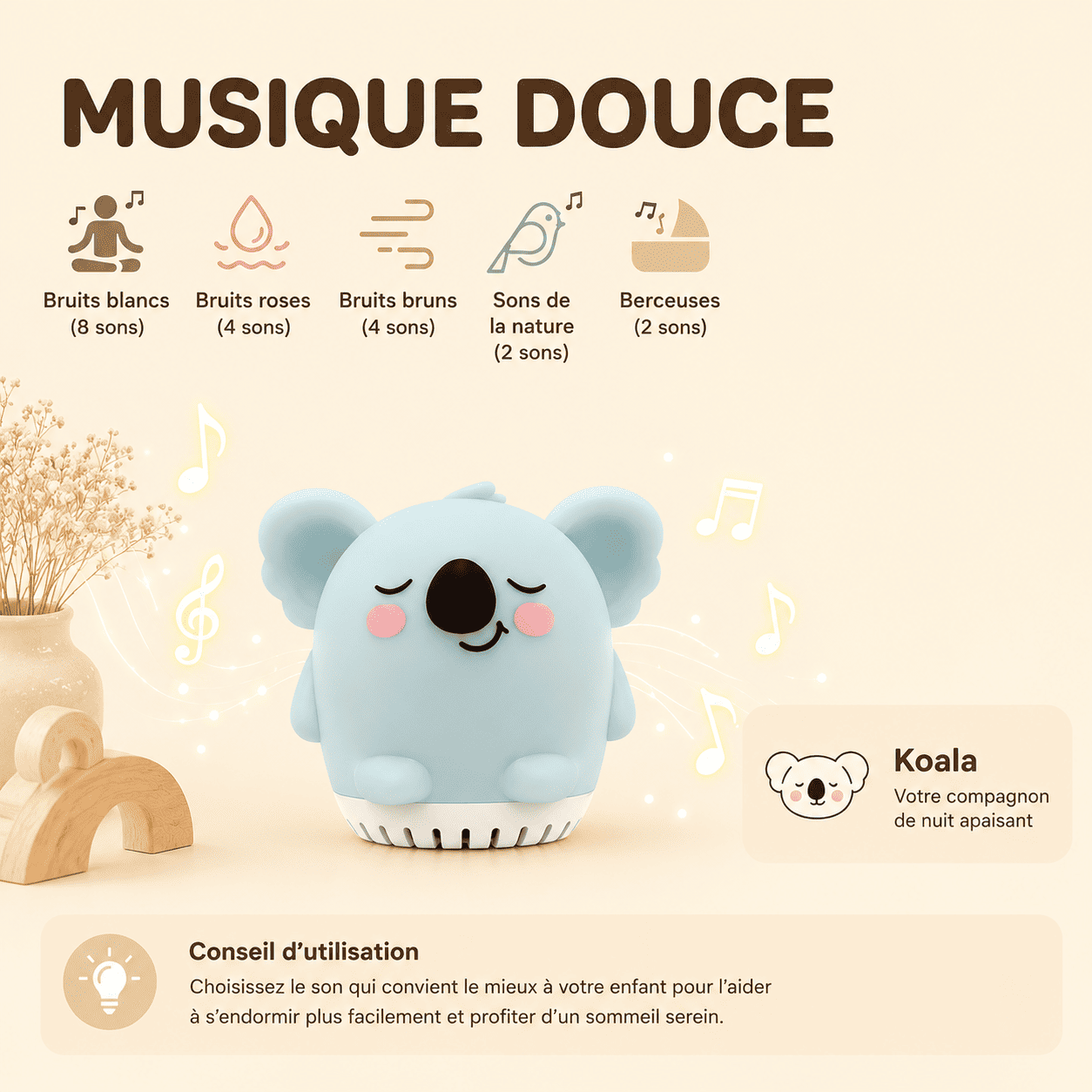 Veilleuse Bruit Blanc Koala