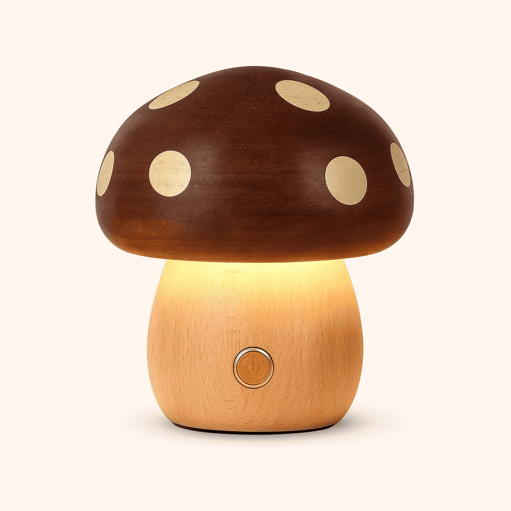 Veilleuse Champignon Bois