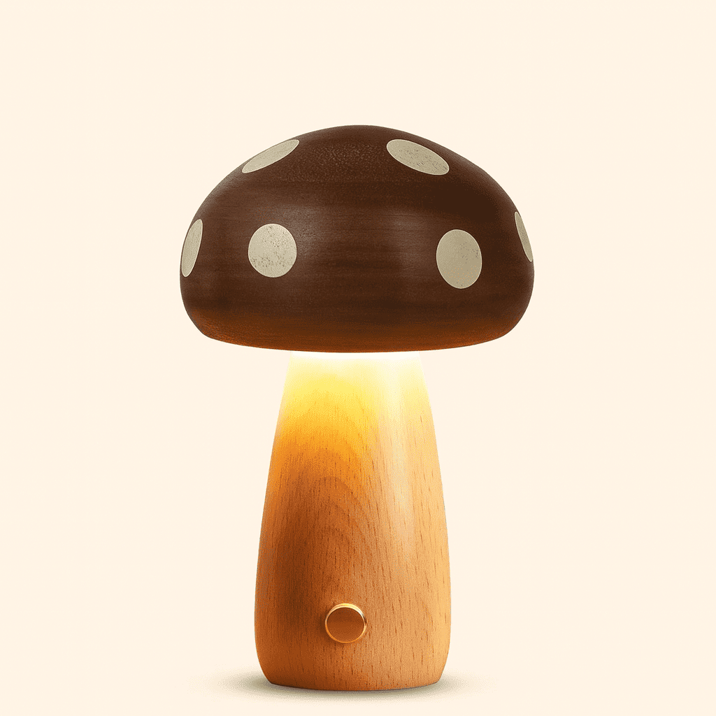 Lampe Champignon Bois