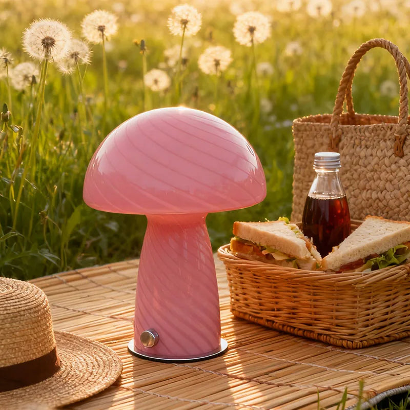 Veilleuse Champignon Rose