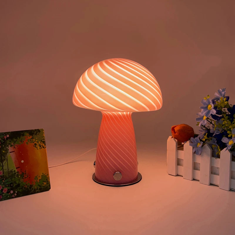 Veilleuse Champignon Rose