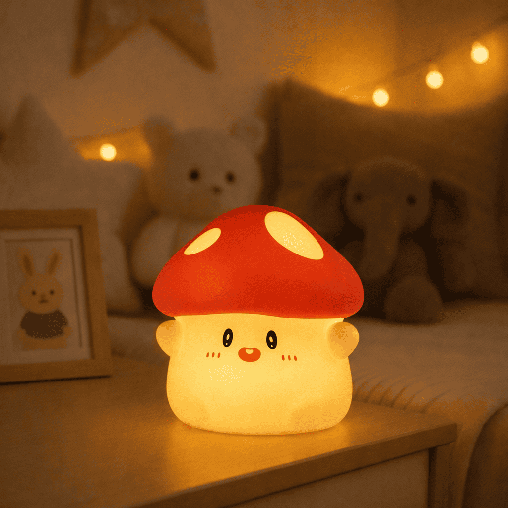 Veilleuse Champignon Rouge