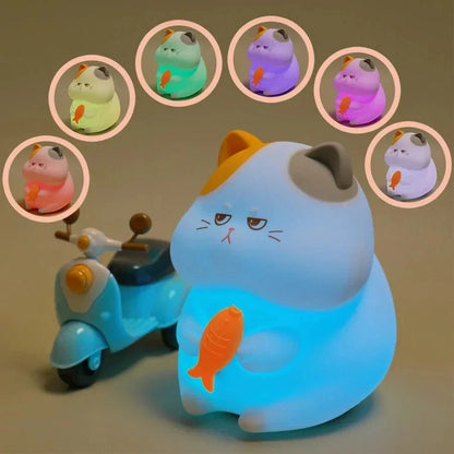 Veilleuse Chat Multicolore 