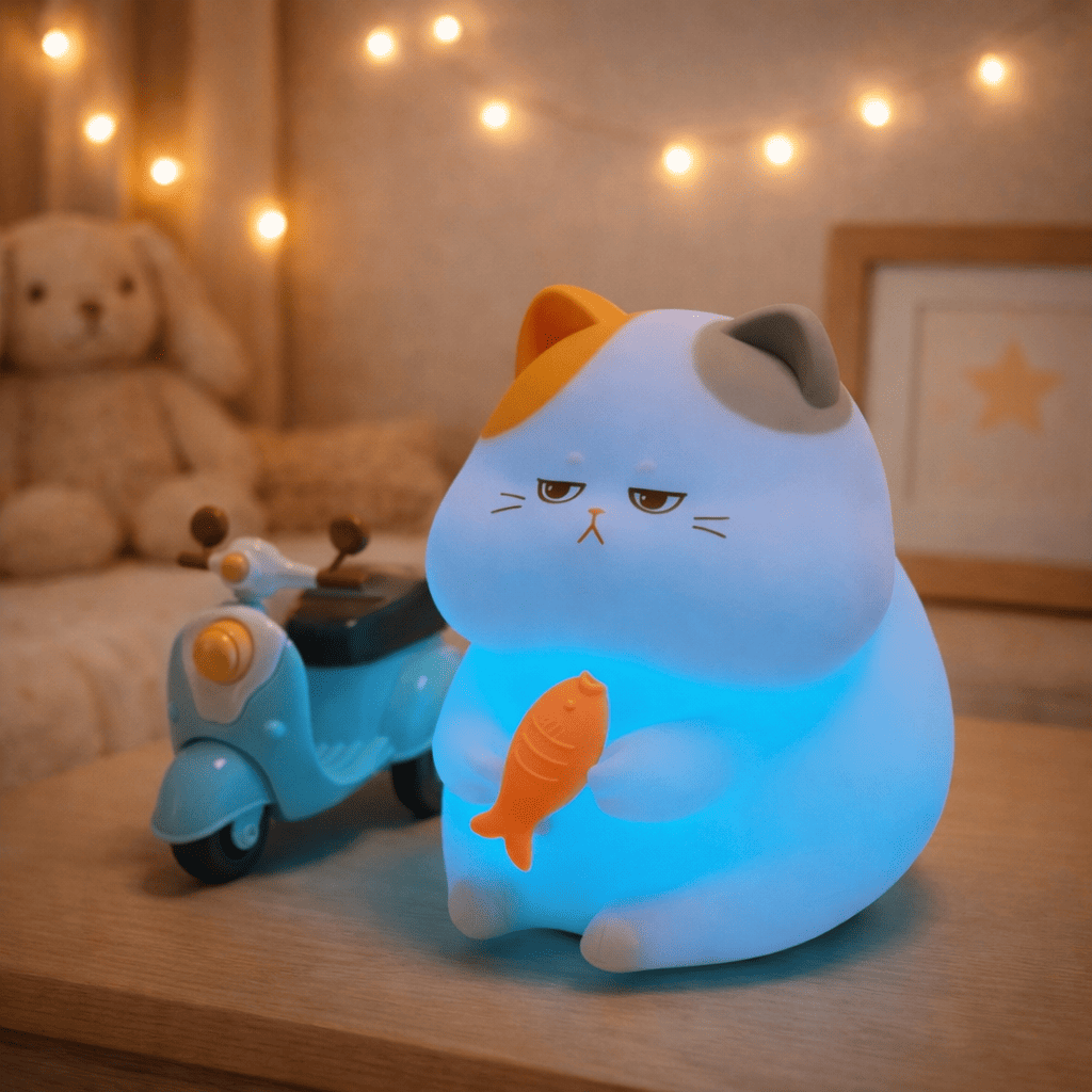 Veilleuse Chat Multicolore