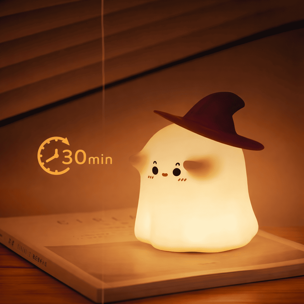 Veilleuse Fantôme d'halloween avec minuterie de 30 minutes 