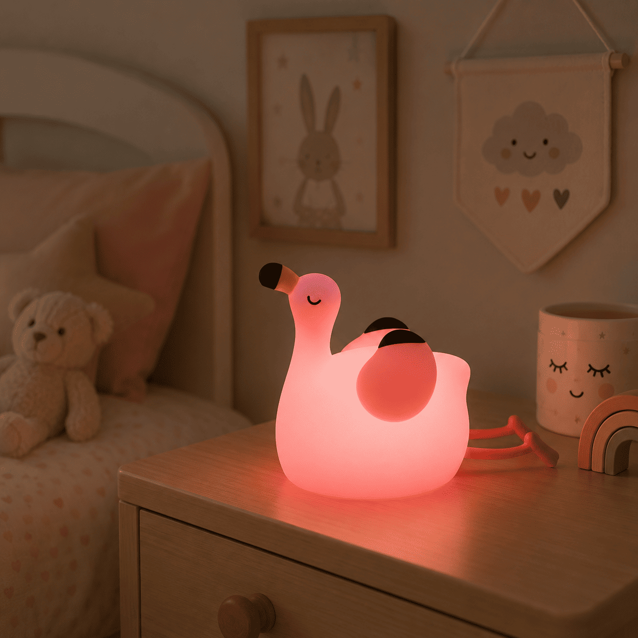 Veilleuse Flamant Rose