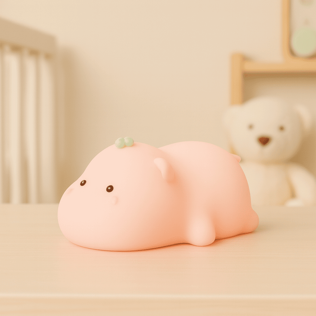 Veilleuse Hippopotame Rose