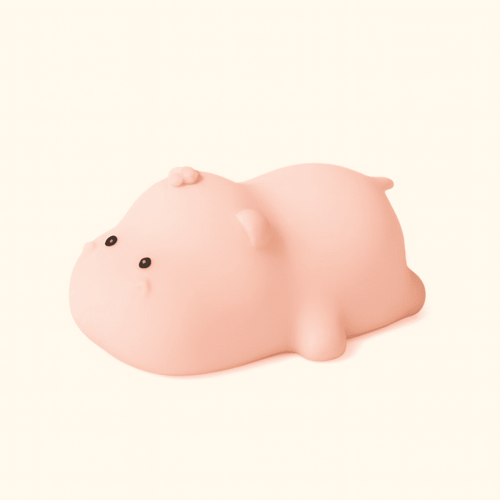 Veilleuse Hippopotame Rose