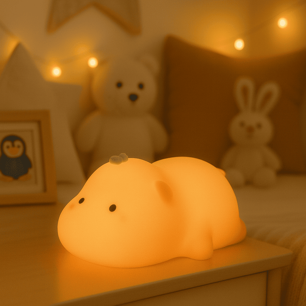 Veilleuse Hippopotame Rose