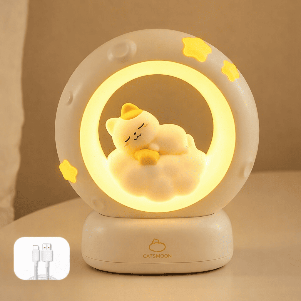 Veilleuse Lampe Chat Adorable