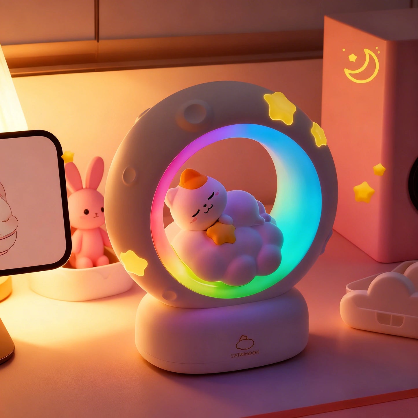 Veilleuse Lampe Chat Adorable