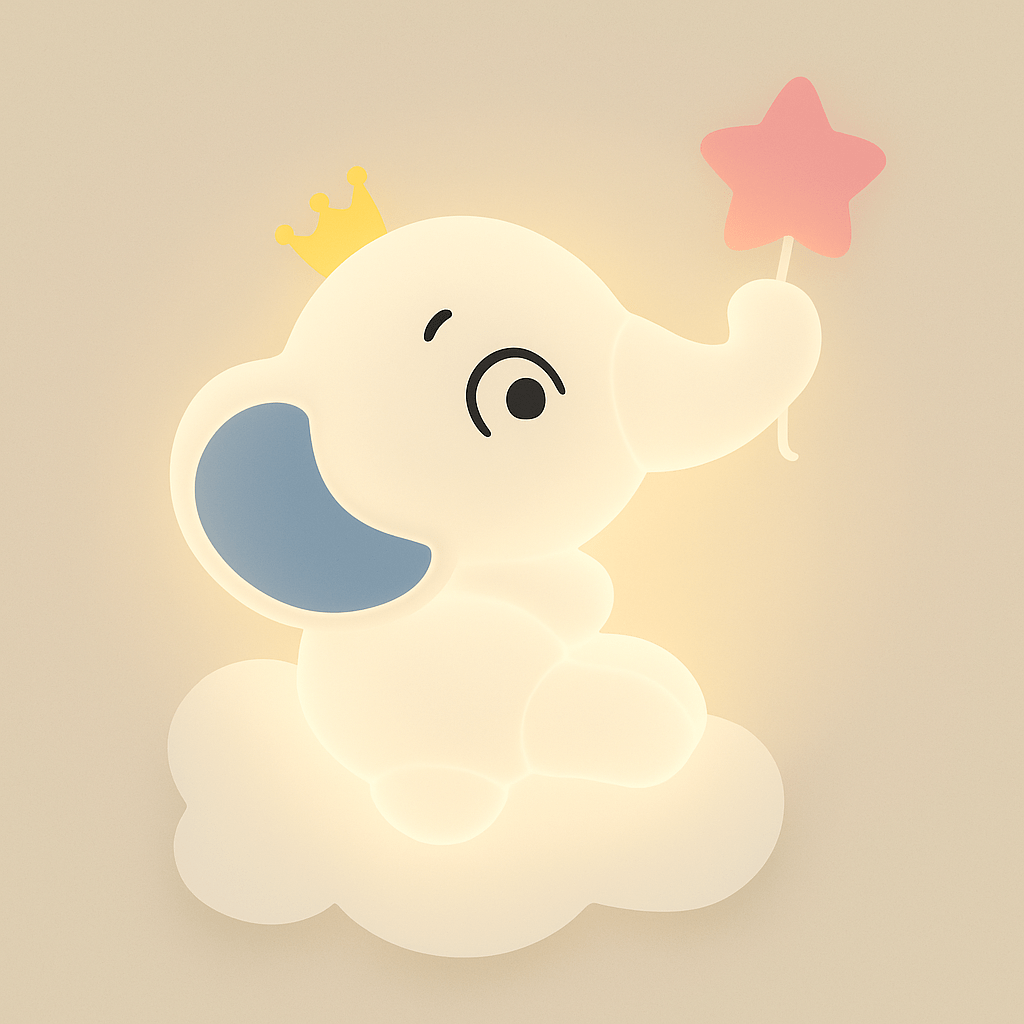 Veilleuse Murale Bébé Éléphant