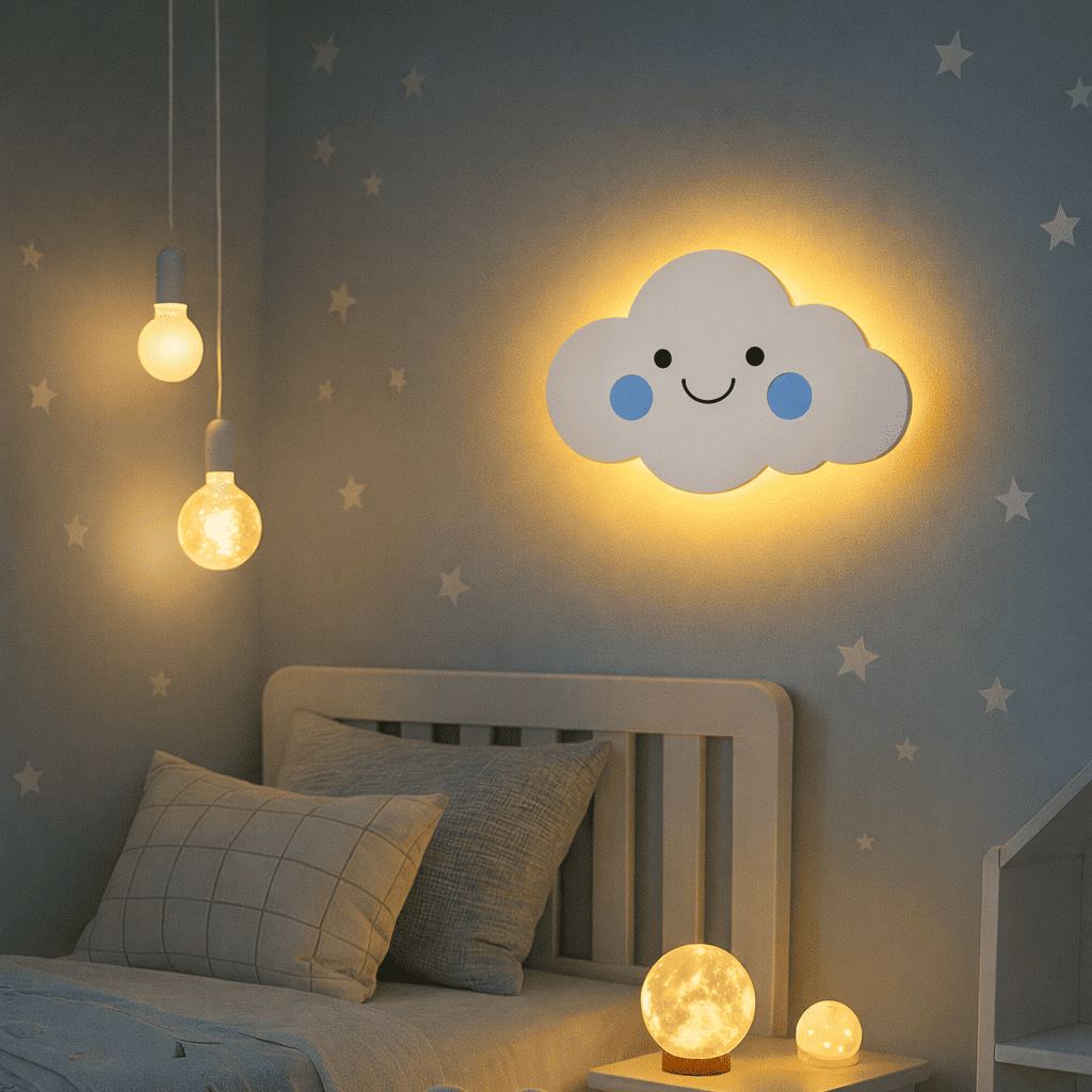 Veilleuse Murale Bébé Nuage 